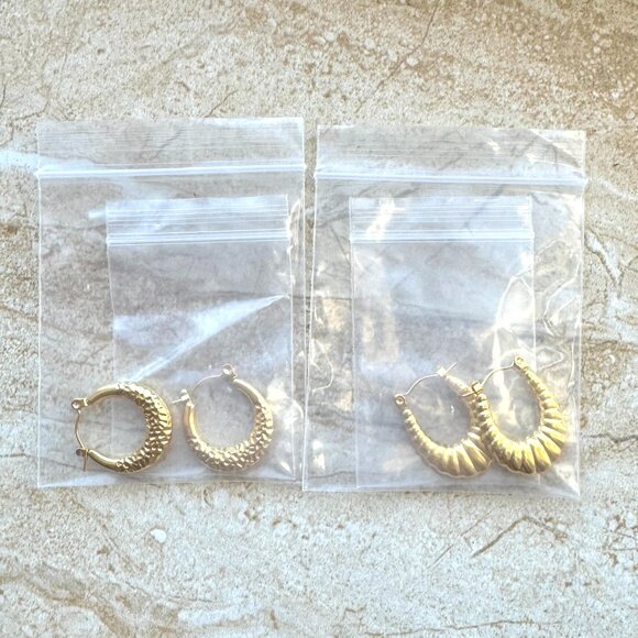 Fashion Gold Earrings Jewelry Pack of 2 - Picture 5 of 5